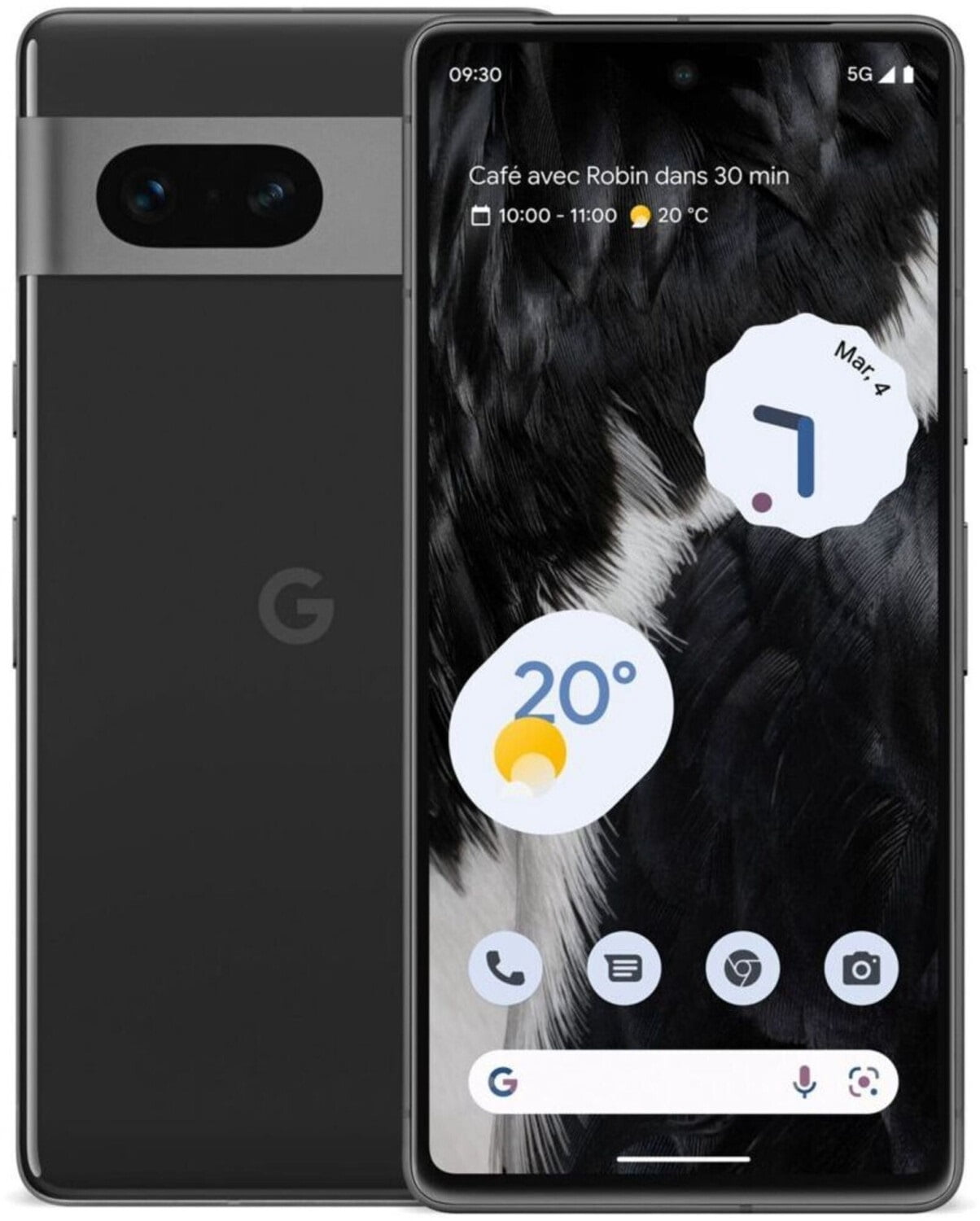 Refurbished Google Pixel 7 - 128GB – Obsidian – 50MP Dual Rear & 10.8MP Front Camera - Fully Unlocked Smartphone - Fair Condition