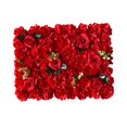 thumbnail image 1 of jifeng Artificial Flowers Wall Panel Floral Backdrop 40Cmx60cm Romantic Decorative Wall Red, 1 of 9