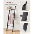 thumbnail image 4 of VASAGLE Blanket Ladder Decorative Farmhouse for The Living Room 5-Tier Ladder Shelf Ladder Rack for Storage and Decor Misty Gray ULLS018G68, 4 of 5