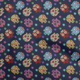 thumbnail image 1 of oneOone Cotton Jersey Blue Fabric Skull Sewing Craft Projects Fabric Prints By Yard 58 Inch Wide, 1 of 5