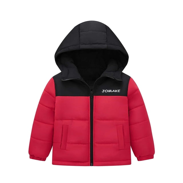 RXIRUCGD Nouvelle Veste d'Hiver Unie à Manches Longues avec Capuche pour Enfants Veste Décontractée à Manches Longues avec Capuche (Rouge, Taille : 7 Ans)