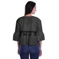 thumbnail image 2 of Moomaya Hauts à Manches Évasées pour Femmes Haut en Coton avec Poche T-Shirt d'Été, 2 of 4