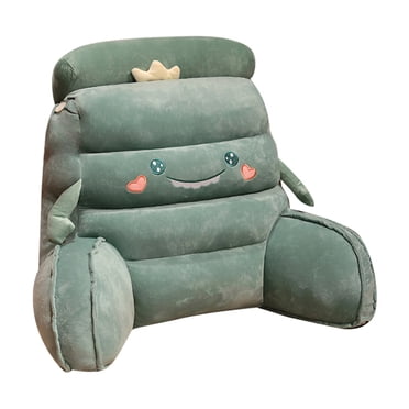 REK Bed Backrest Pillow For Sitting Up In Bed Reading Pillow With Arms Lumbar Support Cushion For Sofa Chair Floor & Student Dorm