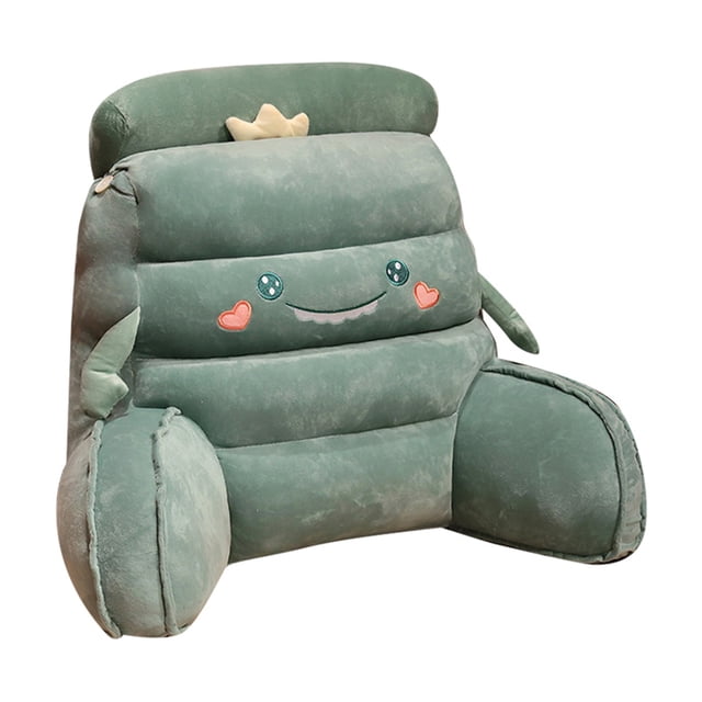 Bed Backrest Pillow For Sitting Up In Bed Reading Pillow With Arms Lumbar Support Cushion For Sofa Chair Floor & Student Dorm