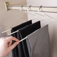thumbnail image 1 of Fufafayo Porte-Pantalons en Forme de Z Antidérapant, Robuste, en Fer, Support à Vêtements pour Garde-Robe, Organisateur de Rangement Gain de Place, Simples, 1 of 6