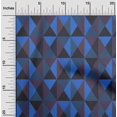 thumbnail image 2 of oneOone Viscose Chiffon Medium Blue Fabric Geometric Craft Projects Decor Fabric Printed By The Yard 42 Inch Wide, 2 of 4
