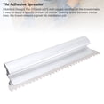 thumbnail image 4 of Square Notch Tiling Trowel 2/5x2/5in Notched Aluminum Alloy Stainless Steel Tile Adhesive Spreader with Baffle Design for Large Area Plastering Tile Installation, 4 of 7