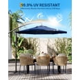 thumbnail image 4 of Parasol Déporté de 10 Pi pour Patio, Grand Parasol de Patio, Parasol Extérieur Déporté à Base en Croix, Levage à Manivelle et Inclinaison Infinie, Protection UV, Résistant à la Décoloration pour Cour Arrière, Jardin, Piscine, 4 of 6