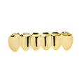 thumbnail image 1 of lionlar Copper Metal Mouth Custom 6 Top / Bottom Grills For , Halloween Cosplay Golden Bottom, 1 of 7