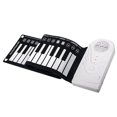 thumbnail image 1 of 49-Key Hand-Rolled Piano with Speaker Portable Folding Children'S Piano Beginner Piano Teaching Instrument White, 1 of 6