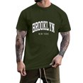 thumbnail image 1 of BOBOGOJP Men's Adult Short Sleeve Tee Short Sleeve Crew Neck Tops Work Solid Color Pullover (AG,XL), 1 of 4
