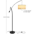 thumbnail image 3 of Brightech Grayson Modern Industrial Style Arc Floor Lamp w/Adjustable Arm, Black, 3 of 11