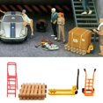 thumbnail image 1 of thinsony Agencement d'Atelier de Réparation Automobile à l'Échelle 1/64 Diorama Modèle de Voiture Jouet Rouge, 1 of 9