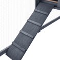 thumbnail image 5 of vidaXL Outdoor Rabbit Hutch with Run Grey and White Solid Fir Wood, 5 of 5