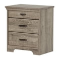 thumbnail image 2 of South Shore Versa Nightstand with Charging Station and Drawers for Adult, in Weathered Oak, 2 of 11