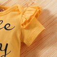 thumbnail image 3 of Gupgi 3Pcs Girl Clothes Set, Short Sleeve Romper + Long/Short Pants + Headband, 3 of 9