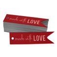 thumbnail image 1 of Inkdotpot Pack Of 50 Real Rose Gold Foil Paper Tags Made With Love Text Favor Hang Tags, 1 of 6