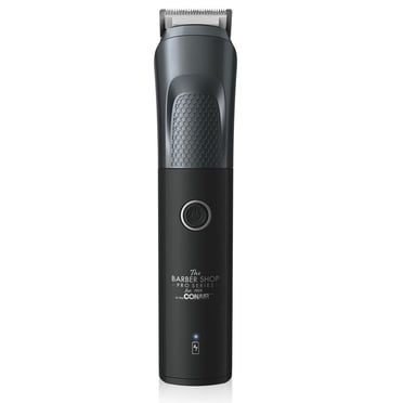 Tondeuse métallique tout‑en‑un Conair Barber Shop PRO Series, sans fil, lithium‑ion, avec rasoir grille et tête nez/oreilles