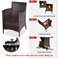thumbnail image 4 of Costway Outdoor 3 PCS PE Rattan Wicker Furniture Sets Chairs  Coffee Table Garden Beige, 4 of 10