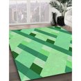 thumbnail image 3 of Ahgly Tapis Rectangulaire Lavable en Machine Intérieur Vert Jade Transitionnel, 2 Pieds x 3 Pieds, 3 of 7