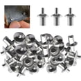 thumbnail image 1 of HLONK 100/200Pcs Round Head Rivet Set Reusable Aluminum Core Rivet Hammer Drive Rivets Aluminum Alloy Knock Type Expansion, 1 of 11