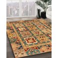 thumbnail image 2 of Ahgly Company Tapis d'Intérieur Ronds Abstraits Or Abstraits pour Aire, 3 Pieds Rond, 2 of 6