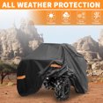 thumbnail image 3 of Unique Bargains Housse de VTT pour Polaris Sportsman 850/XP 1000/X MR Imperméable 4 Roues Housse de Quad Extérieur Soleil Pluie Rangement Protection 210D-PU 224x127x131cm Noir, 3 of 5