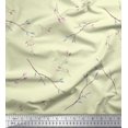 thumbnail image 1 of Soimoi Rayon Fabric Leaves & Buds Flower Printed Fabric 1 Yard 56 Inch Wide, 1 of 3