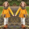 thumbnail image 5 of Enfants Bébé Fille Fleur Tenue Vêtements T-shirt Tops Tutu Robe Pantalon Ensemble, 5 of 5