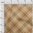 thumbnail image 2 of oneOone Silk Tabby Brown Fabric Check Sewing Material Print Fabric By The Yard 42 Inch Wide, 2 of 5