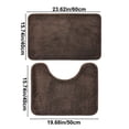 thumbnail image 3 of Yhmxh Bathroom Floor Mat 2 Piece Solid Color AntiDirty Carpet Toilet Bathroom Non Slip Absorbent Floor Mat Bathroom Foot Mat Washable Rug Anti-slip Rug Decorative Rug Rugs for Living Room Outdoor Rug, 3 of 5