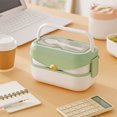 thumbnail image 1 of RKSTN lunch box for women Double Compartmentalized Handle Lunch Box Large Capacity High Appearanceplastic Lunch Box With Spork, 1 of 8