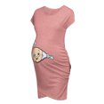 thumbnail image 3 of Robe de Maternité Sans Manches Femme Robe de Grossesse Sans Manches Robe à Imprimé de Lettres Allaitement, 3 of 5