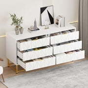 AKDSteel Modern Chests of Drawers 6-Drawer Fabric Dresser Organizer Chest, Compact Storage Chest for Bedroom, Closet & Living Room, Clothes Drawers, Narrow Nightstand End Table