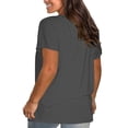 thumbnail image 1 of WTXUE T-Shirts à Manches Courtes, Chandails à Col Rond pour Femmes Chandails en Coton Chandails Amples T-Shirts Hauts Amples Unis / Décontractés pour Femmes Gris G, 1 of 8