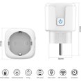 thumbnail image 2 of WiFi Smart Plug, 2 Pack 16A 3680W Smart Plug, WiFi Socket with Power Consumption Measurement, Remote Control, Voice Control, Compatible with Alexa & Google - for France, 2 of 5