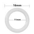 thumbnail image 2 of 50pcs White Plastic Rings for Roman Shades 5/8""(16mm) Caf? Curtain Rings, 2 of 3