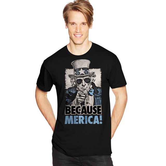 Hanes T-Shirt Graphique pour Hommes, 2TG, Parce Que Merica