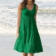 thumbnail image 2 of Yuyuzo Robes Grande Taille pour Femmes 2024 Décontractées Sans Manches Robes d'Été de Plage Robe à Volants Robe de Fête, 2 of 6