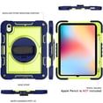 thumbnail image 5 of Tablet Case For Samsung Galaxy Tab A9 Plus S9 FE S8 PLUS A7 Lite S6 P610 A8 X200 X205 360 Rotation Hand Strap&Kickstand Cover Navy Yellow-SP Tab S9 FE Plus, 5 of 5