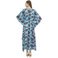 thumbnail image 2 of Bimba Caftan en Coton Long Kaftan Femme Robe de Nuit Kimono Bleu Couvre-Maillot Robe-22, 2 of 5