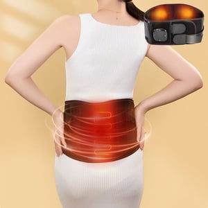 Dvkptbk Plaque chauffante sans fil portable, plaque chauffante électrique pour douleurs au dos avec 5 Niveaux de chaleur & 3 Modes de massage vibrants, Ceinture enveloppante à chauffage rapide, Pad de chauffage menstruel pour les femmes et les filles