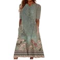 thumbnail image 1 of Robe pour Femmes, Robe d'Été pour Femmes, Robe d'Été Décontractée et Aguichant pour Femmes à Col Rond Imprimé à Manches Courtes avec Poches, Shorts pour Femmes, Robe d'Été pour Femmes, 1 of 5