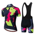 thumbnail image 1 of Ensemble Estival de Maillot de Cyclisme pour Homme avec Bretelles, Tenue Ropa avec Coussinet en Gel, Vélo de Montagne, 1 of 3