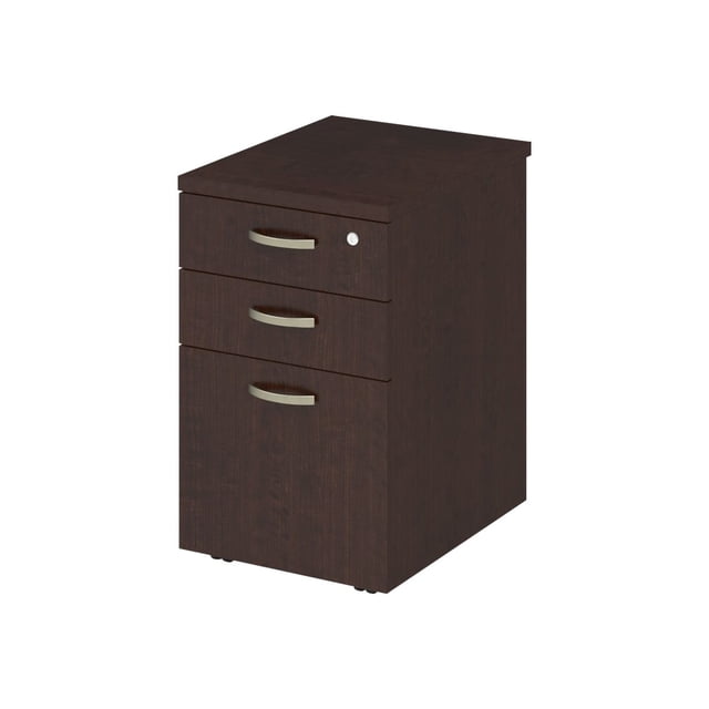 Bush Business Furniture Easy Office 3 Drawer Mobile File Cabinet, Mocha Cherry