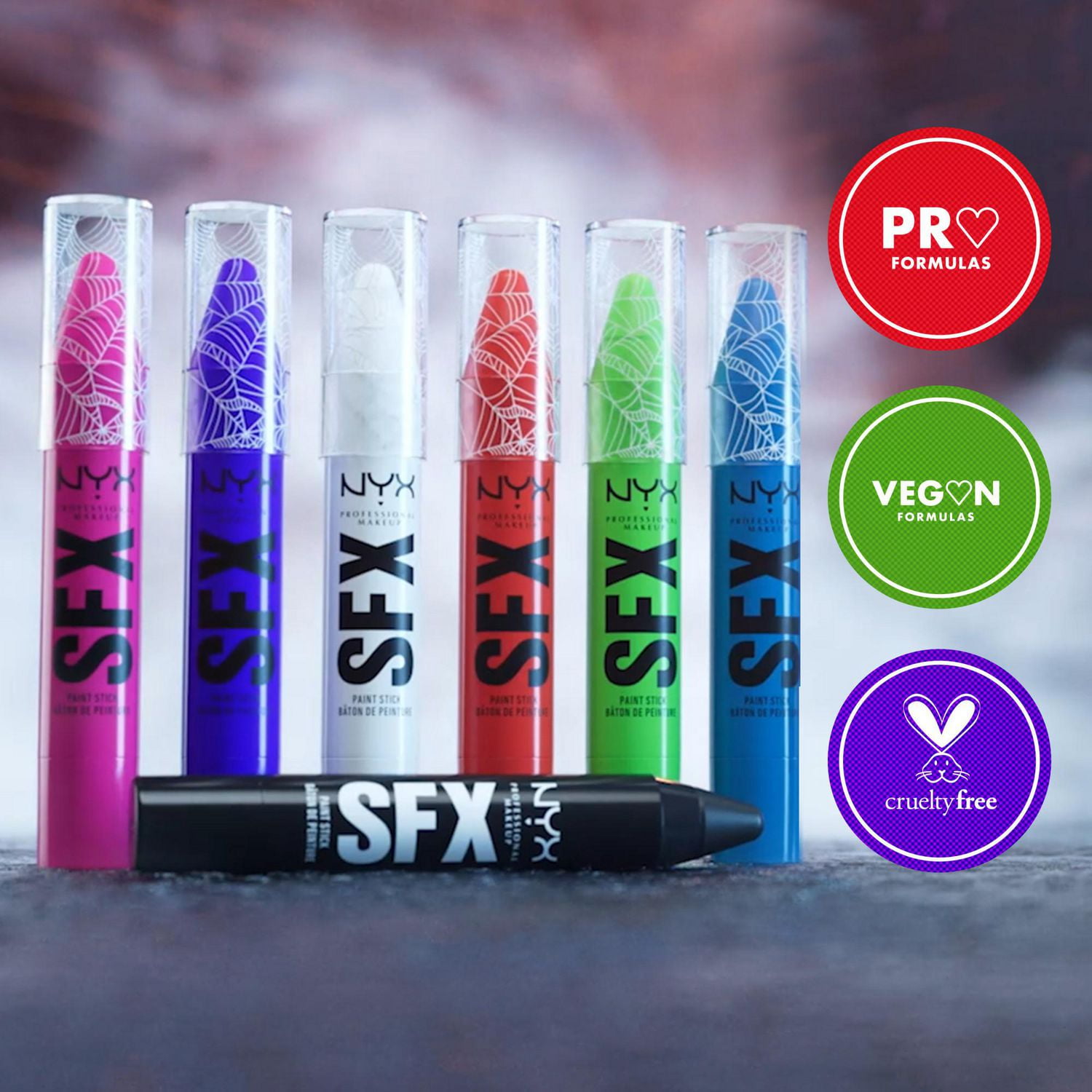 NYX PROFESSIONAL MAKEUP, Bâtons de peinture pour le visage et le corps SFX, Édition limitée Halloween, Formule en crème, Fini mat - BAD WITCH ENERGY