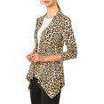 thumbnail image 4 of INSPIRE CHIC Cardigan Léger pour Femmes d'Halloween à Manches Longues, Ouvert à l'Avant, Ourlet Asymétrique, Très Petit, Beige, 4 of 6