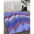 thumbnail image 3 of Ahgly Tapis Rectangulaire Lavable en Machine Intérieur Transitionnel Violet Améthyste Violet, 7 Pieds x 9 Pieds, 3 of 7