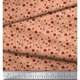 thumbnail image 3 of Soimoi Orange Poly Georgette Fabric Flower Artistic Print Fabric by Yard 52 Inch Wide, 3 of 3