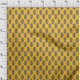 thumbnail image 2 of oneOone Polyester Lycra Yellow Fabric Leaves & Floral Block Fabric For Sewing Printed Craft Fabric By The Yard 56 Inch Wide, 2 of 4